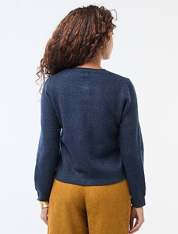 Cardigan in maglia con bottoni dorati