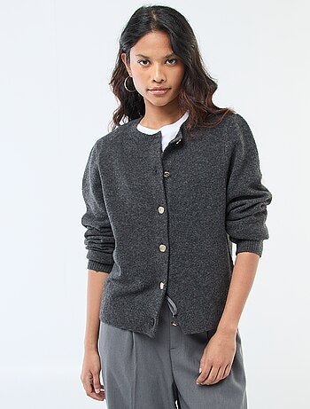 Cardigan in maglia con bottoni dorati