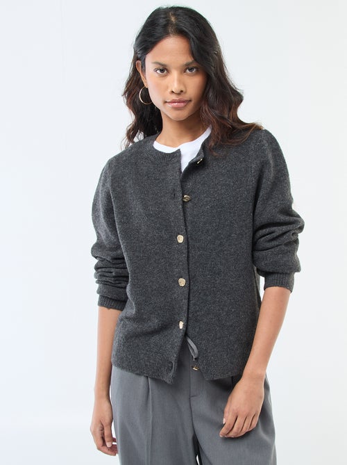 Cardigan in maglia con bottoni dorati - Kiabi