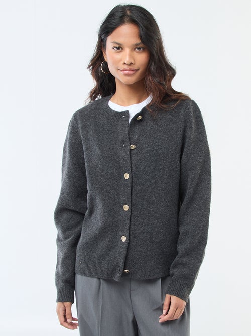 Cardigan in maglia con bottoni dorati - Kiabi