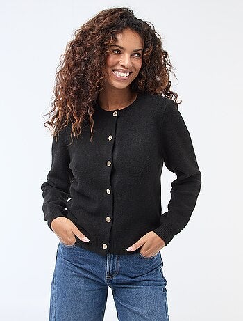 Cardigan in maglia con bottoni dorati