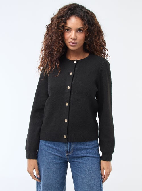 Cardigan in maglia con bottoni dorati - Kiabi