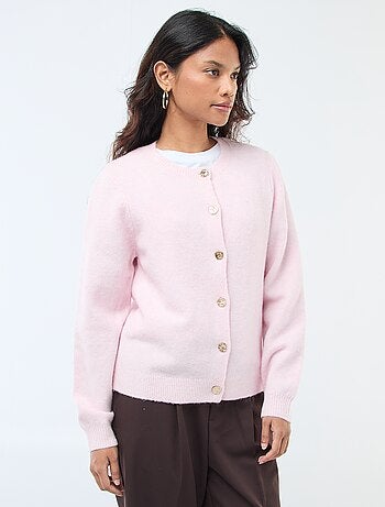 Cardigan in maglia con bottoni dorati