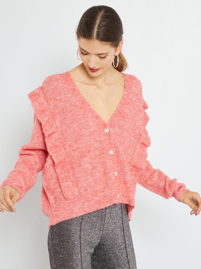 Maan Store Cardigan Donna Senza Maniche - Maglione Bottoni Frontali
