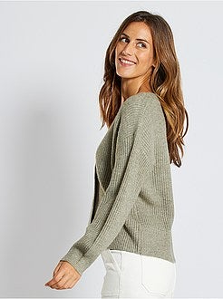 Cardigan in maglia con bottoni - Kiabi