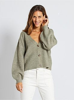 Cardigan in maglia con bottoni - Kiabi