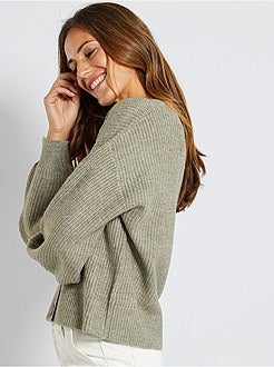 Cardigan in maglia con bottoni - Kiabi