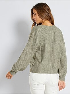 Cardigan in maglia con bottoni - Kiabi