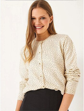 Cardigan in maglia con bottoni lucci