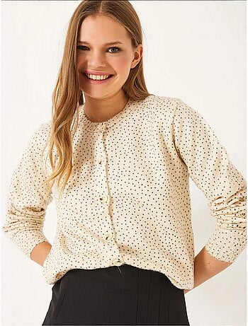 Cardigan in maglia con bottoni lucci