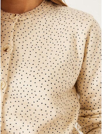 Cardigan in maglia con bottoni lucci