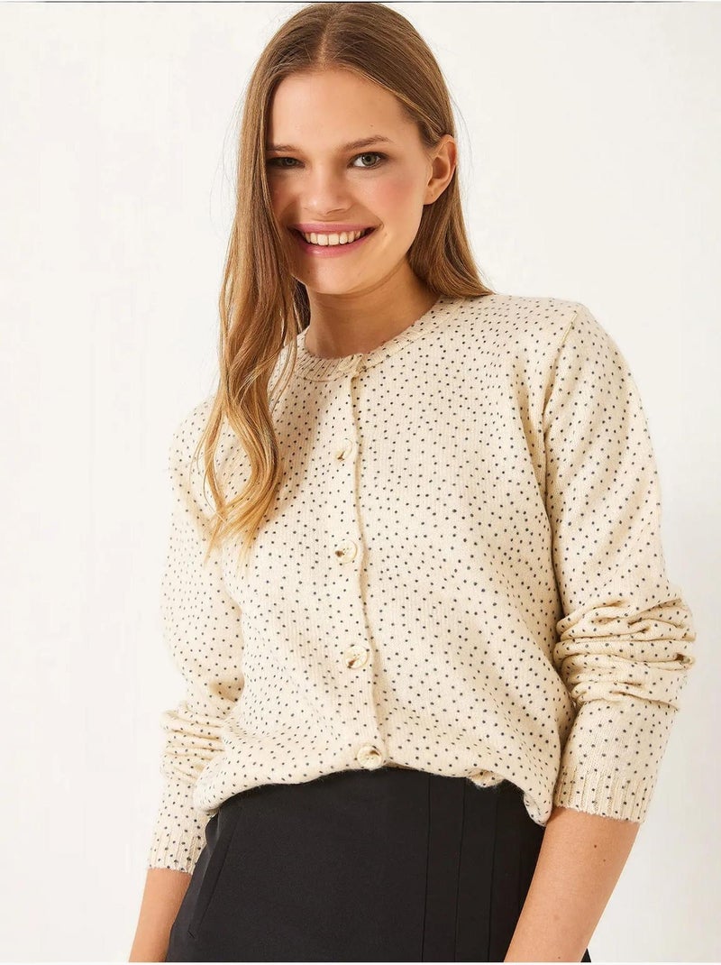 Cardigan in maglia con bottoni lucci Beige argilla - Kiabi