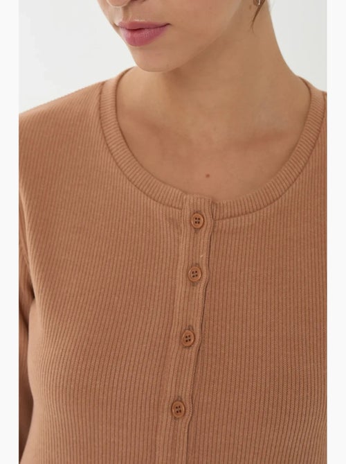 Cardigan in maglia con bottoni sul davanti hiccup - Kiabi Cardigan in maglia con bottoni sul davanti hiccup - Kiabi