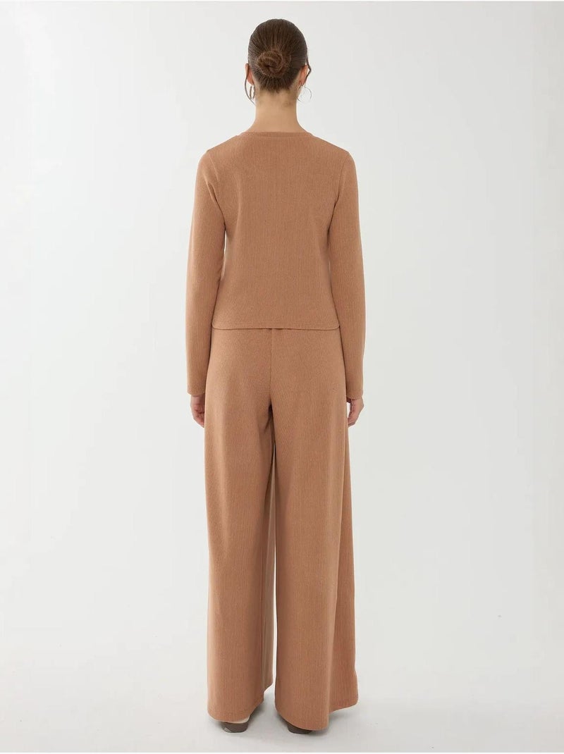 Cardigan in maglia con bottoni sul davanti Marrone - Kiabi