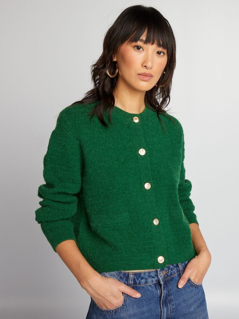 Camicia uomo Bianca con bottoni verde - Saldi Camicie Olymp Luxor