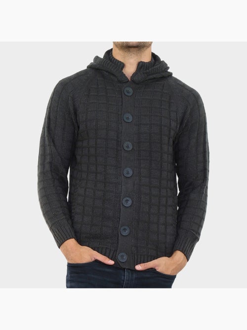 Cardigan in maglia con cappuccio - Kiabi