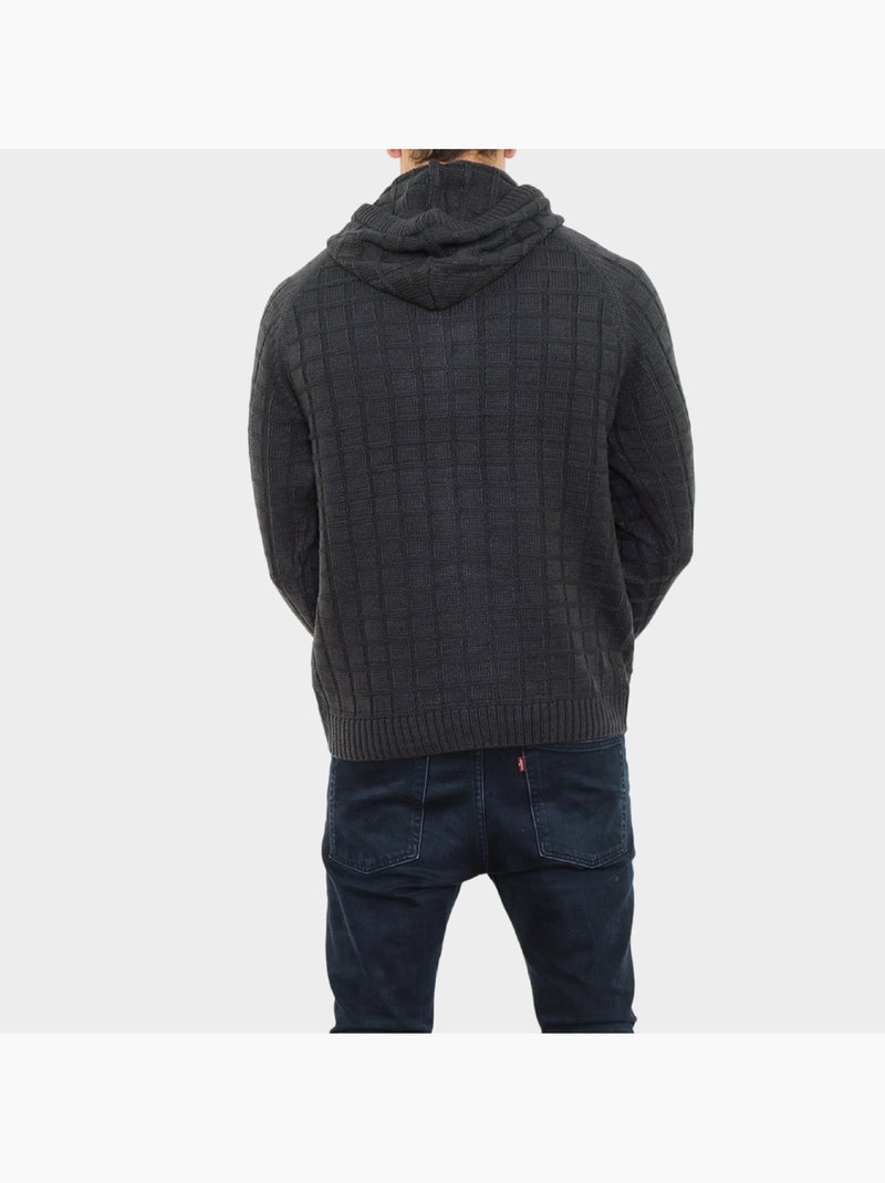 Cardigan in maglia con cappuccio Grigio - Kiabi