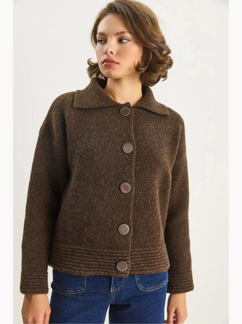 Cardigan in maglia con chiusura a bottoni lucci - Kiabi