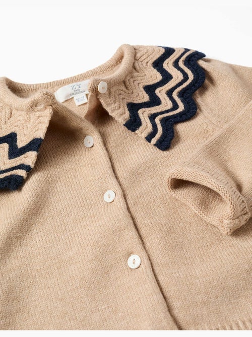 Cardigan in maglia con colletto a righe - Kiabi Cardigan in maglia con colletto a righe - Kiabi