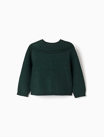 Cardigan in maglia con dettagli a treccia b&s