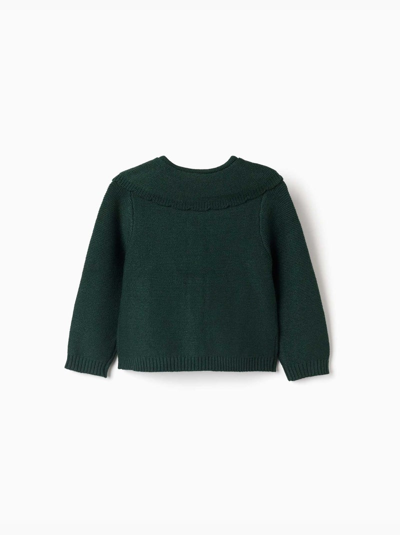 Cardigan in maglia con dettagli a treccia b&s Verde scuro - Kiabi