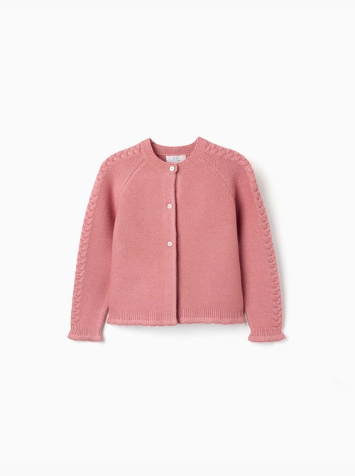 Cardigan in maglia con dettagli a treccia - Kiabi