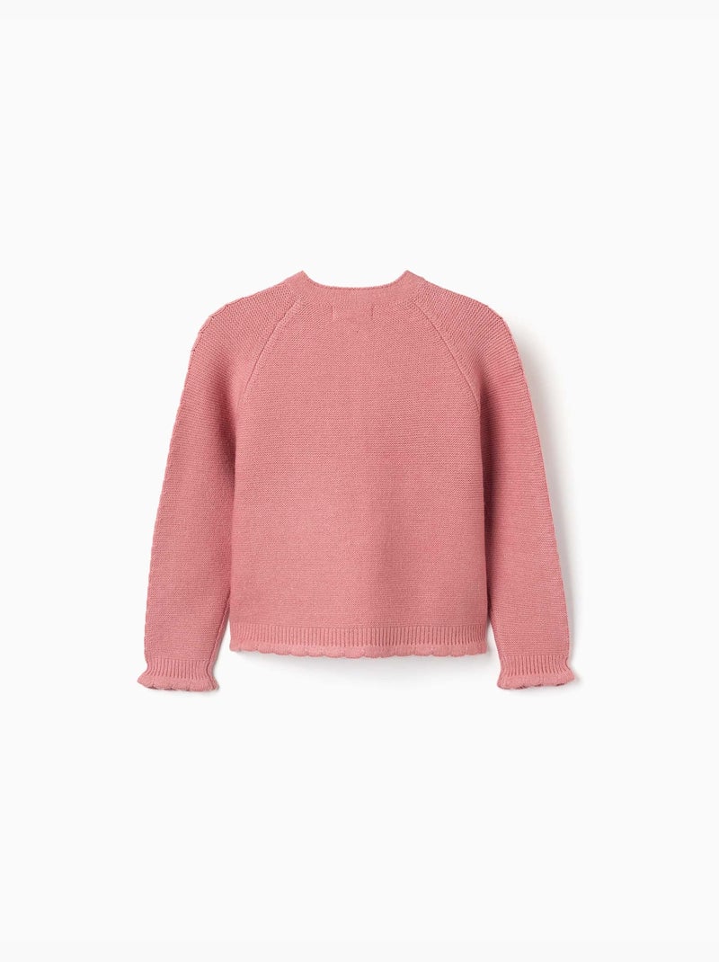 Cardigan in maglia con dettagli a treccia Rosa - Kiabi