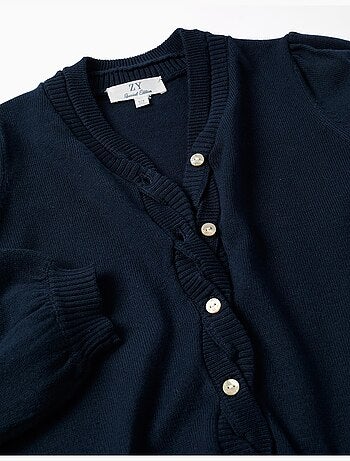 Cardigan in maglia con dettagli intrecciati