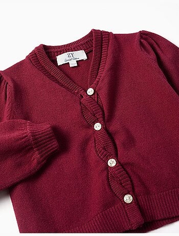 Cardigan in maglia con dettagli intrecciati