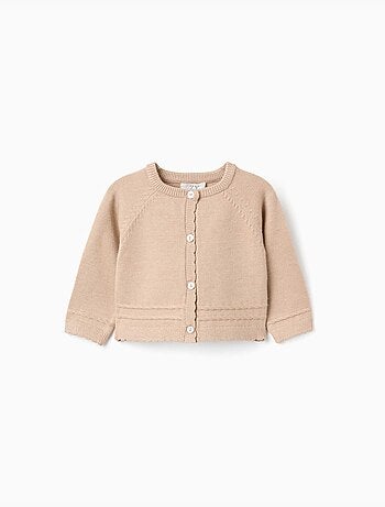 Cardigan in maglia con estremità smerlate b&s