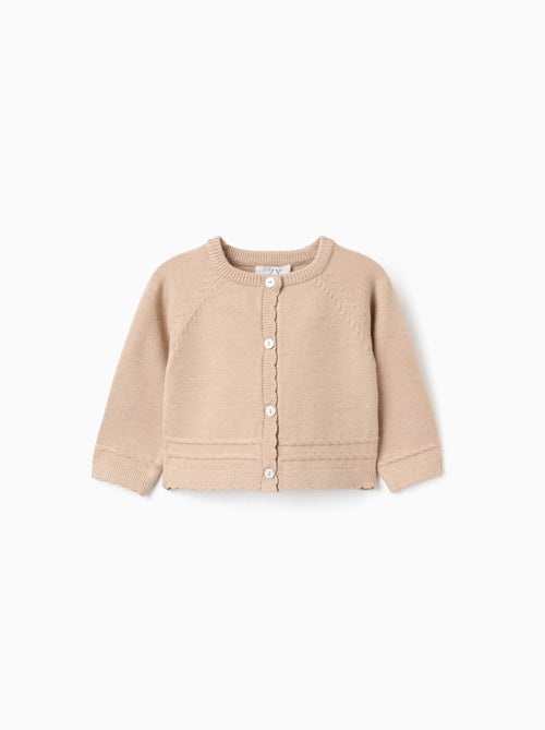 Cardigan in maglia con estremità smerlate b&s - Kiabi