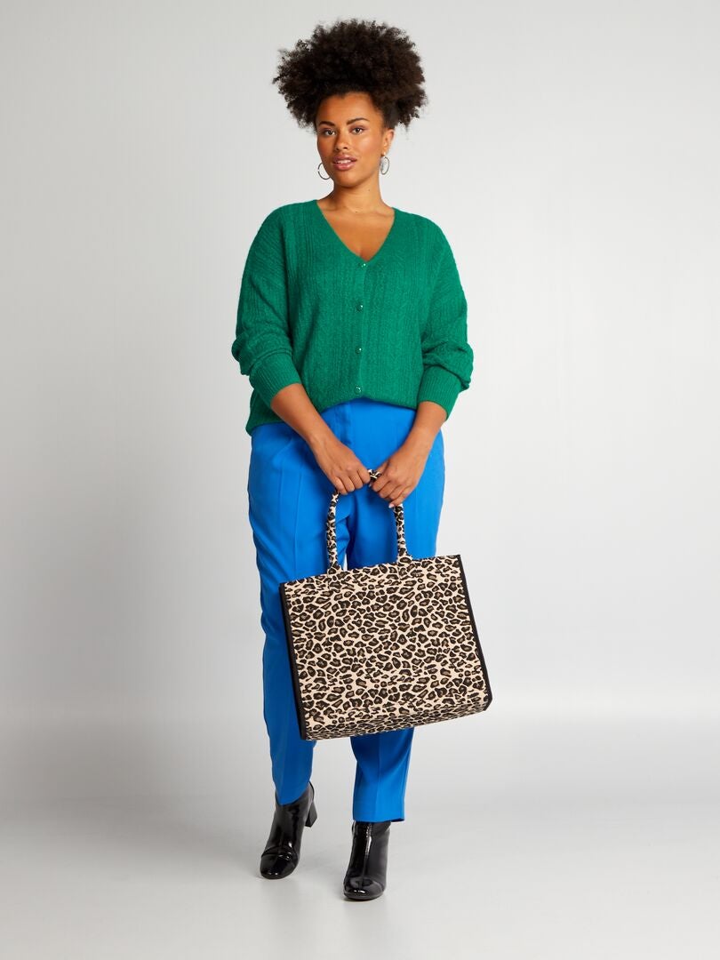 Albi Knit Cardigan Toffee  Stripe