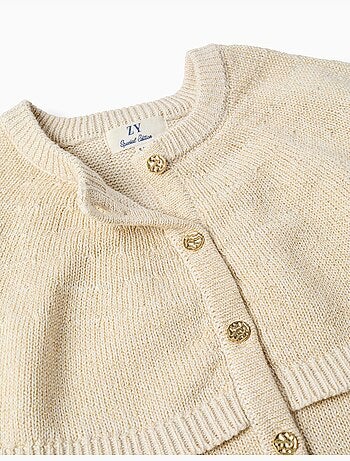 Cardigan in maglia con maniche a mantella e lurex