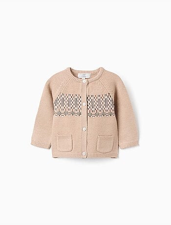 Cardigan in maglia con motivo jacquard