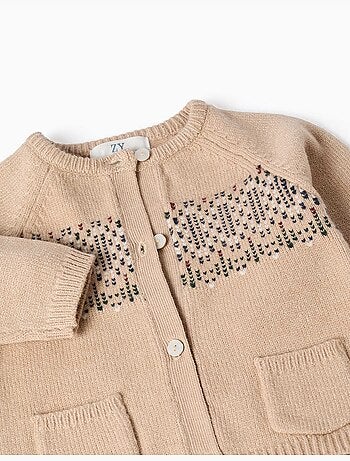 Cardigan in maglia con motivo jacquard