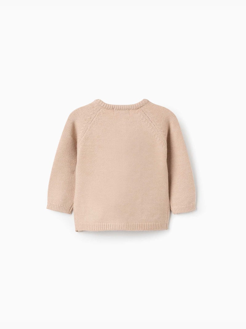 Cardigan in maglia con motivo jacquard Beige chiaro - Kiabi