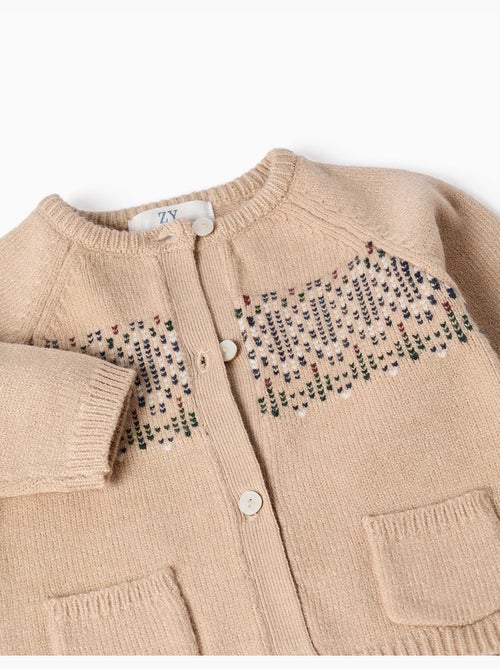 Cardigan in maglia con motivo jacquard - Kiabi