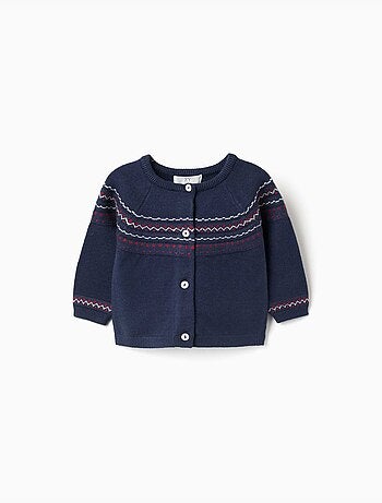 Cardigan in maglia con motivo jacquard