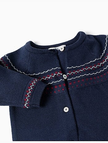 Cardigan in maglia con motivo jacquard