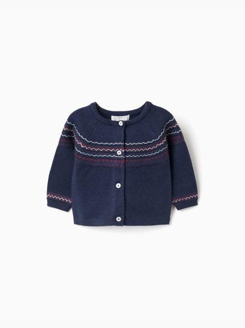 Cardigan in maglia con motivo jacquard - Kiabi Cardigan in maglia con motivo jacquard - Kiabi