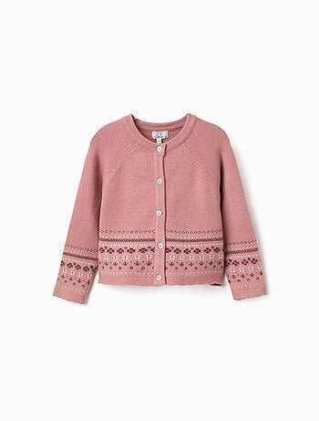 Cardigan in maglia con motivo jacquard