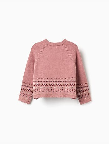 Cardigan in maglia con motivo jacquard