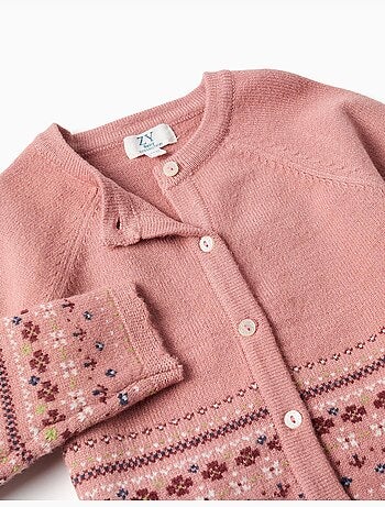Cardigan in maglia con motivo jacquard