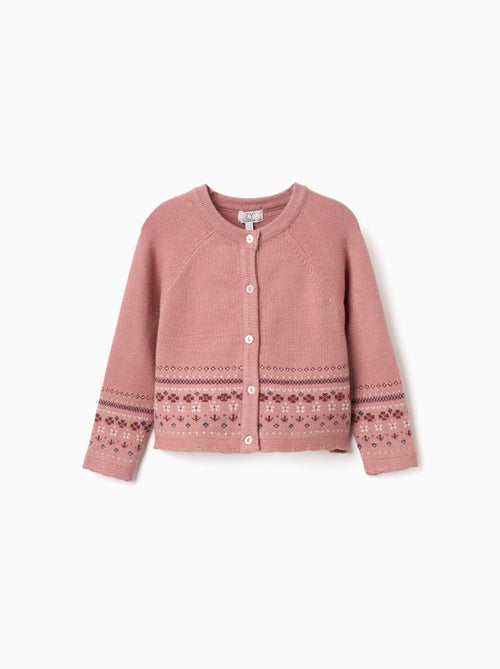 Cardigan in maglia con motivo jacquard - Kiabi