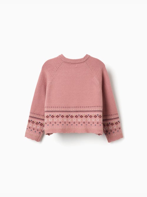 Cardigan in maglia con motivo jacquard - Kiabi