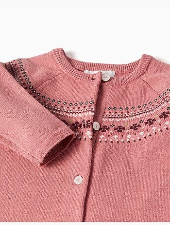 Cardigan in maglia con motivo jacquard