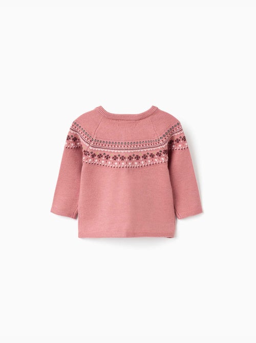 Cardigan in maglia con motivo jacquard - Kiabi