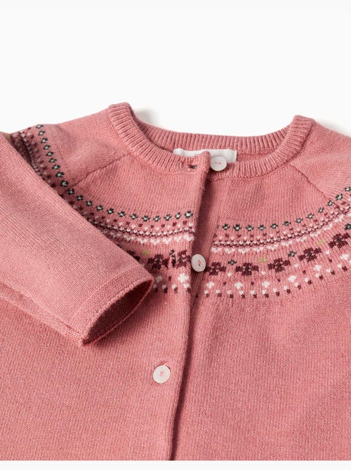 Cardigan in maglia con motivo jacquard - Kiabi