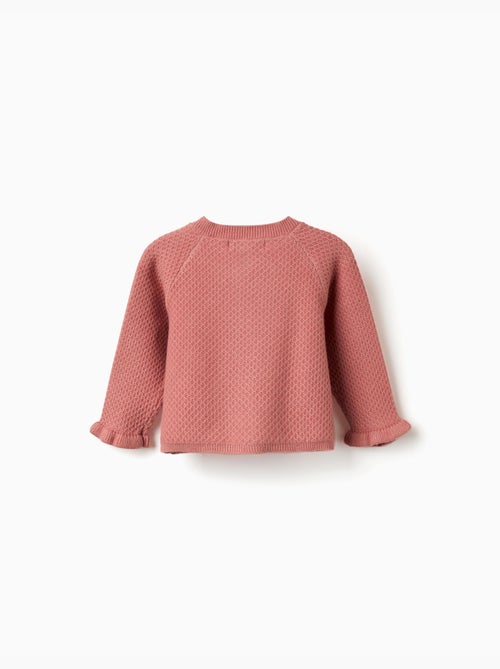 Cardigan in maglia con polsini arricciati - Kiabi Cardigan in maglia con polsini arricciati - Kiabi