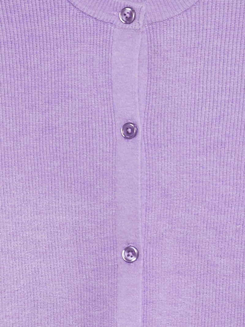 Cardigan in maglia con polsini con volant VIOLA - Kiabi